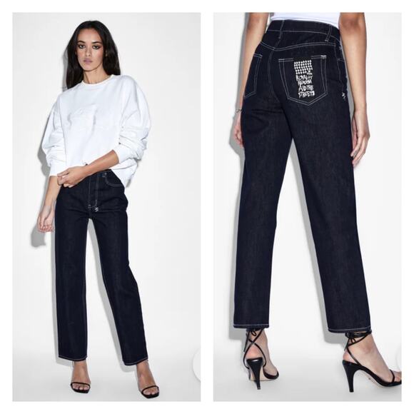 Ksubi Brooklyn Zenith Mid Rise Relaxed Straight Leg Jeans Women Size 29 - Picture 1 of 11